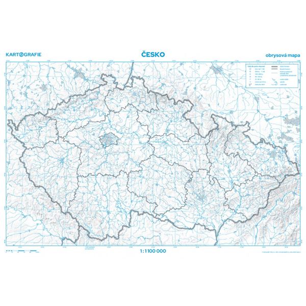 Česko – administrativní členění – školní nástěnná mapa