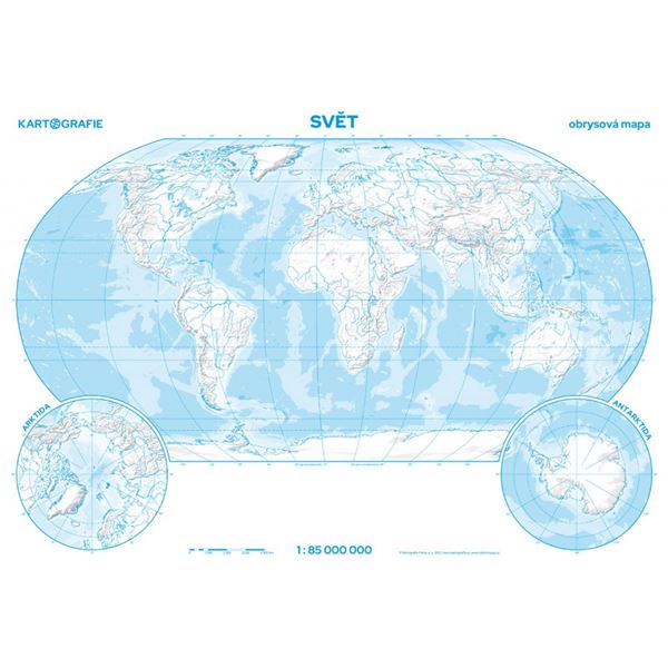 Svět – reliéf a povrch školní nástěnná mapa