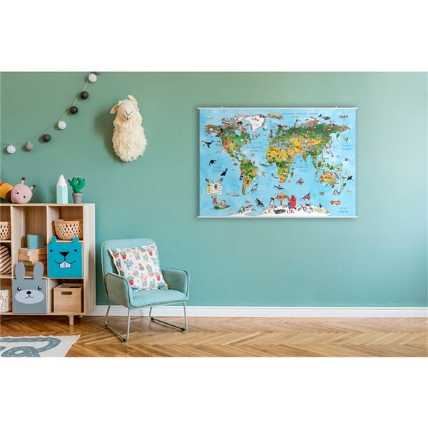 Ilustrovaná mapa světa s lištami