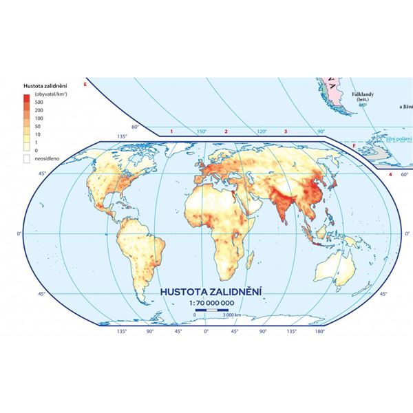 Svět – státy a území – nástěnná mapa