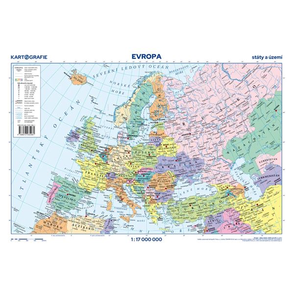 Evropa – příruční mapa, 9. vydání 