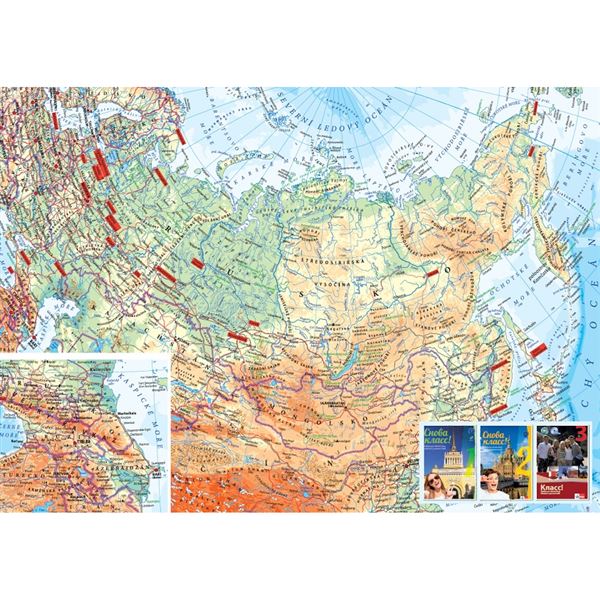 Plakát mapa Ruska