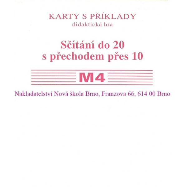 Sada kartiček M4 - Sčítání do 20 s přechodem přes 10