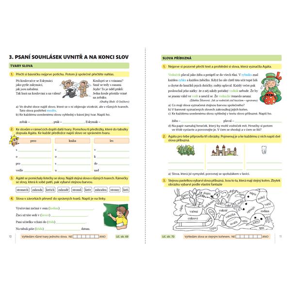 Český jazyk 2, 2.díl s Agátou - barevný pracovní sešit