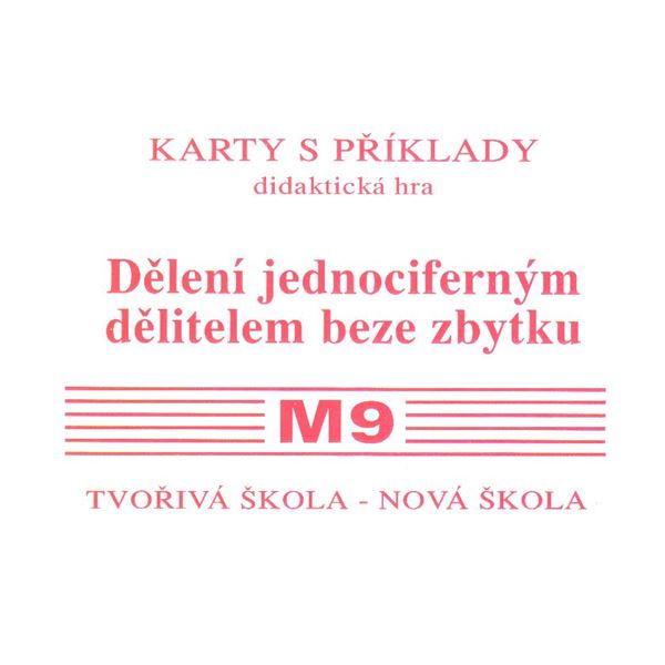 Sada kartiček M9 - dělení jednociferným dělitelem beze zbytku