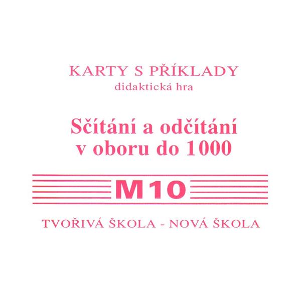 Sada kartiček M10 - sčítání a odčítání v oboru do 1000
