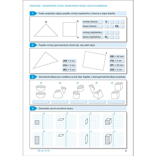 Procvičujeme s Matýskem - geometrie - Pracovní sešit