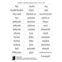 Karta vyjmenovaných slov k Českému jazyku 3
