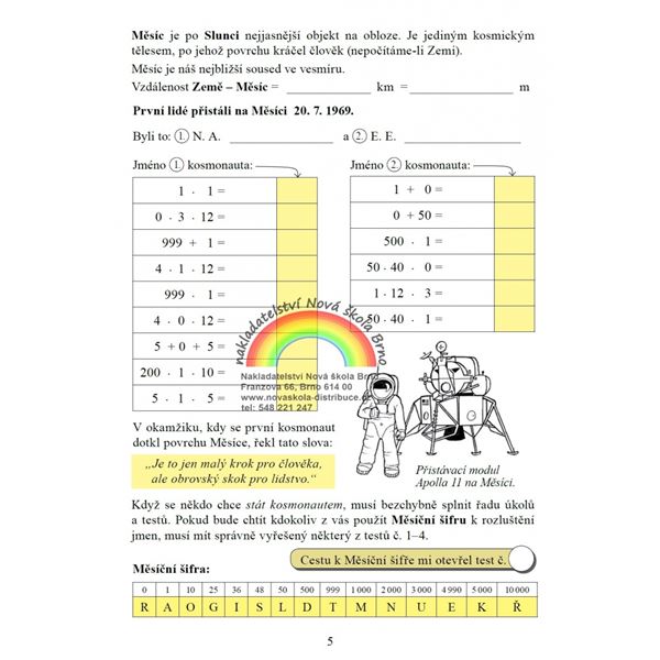 Od příkladů ke hvězdám - pracovní sešit