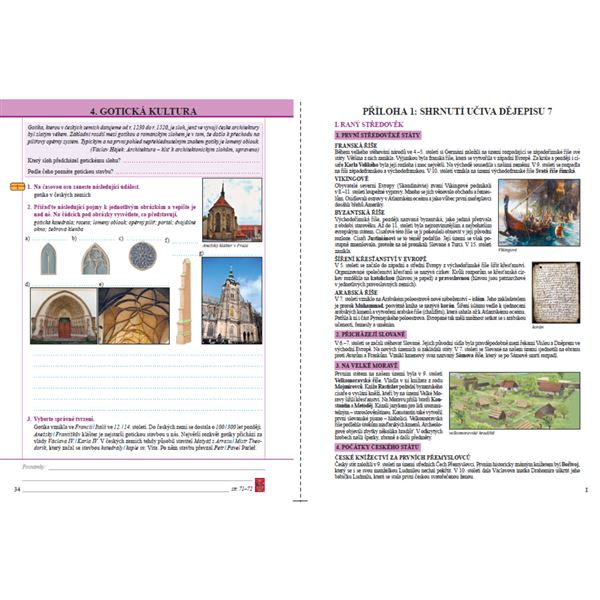 Dějepis 7 Středověk, počátky novověku - pracovní sešit (barevný)