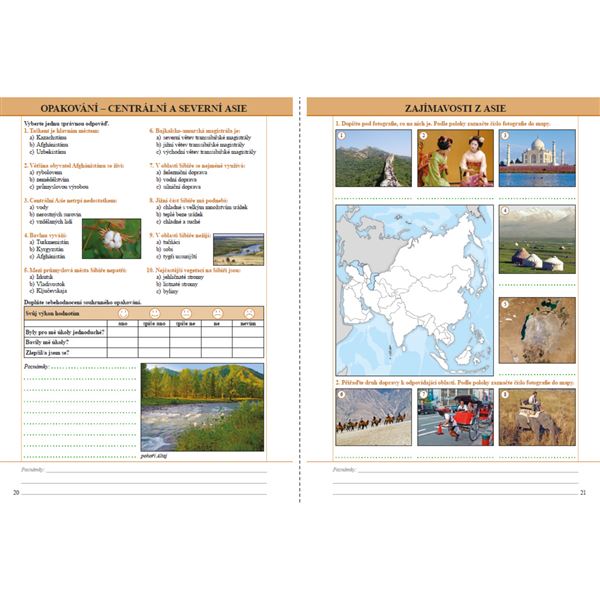 Zeměpis 7/2 - Asie, Austrálie a Oceánie, Antarktida - pracovní sešit (barevný)