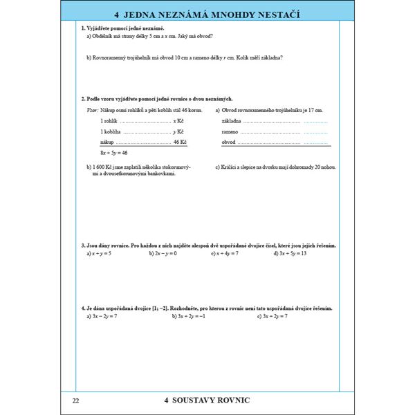 Matematika 8 - Výrazy a rovnice 2 - Pracovní sešit