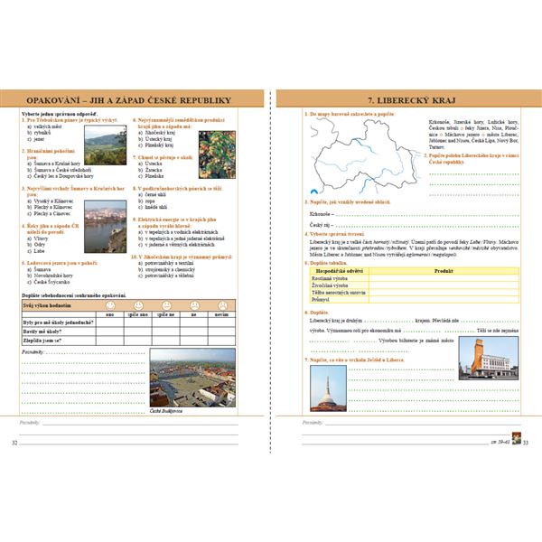 Zeměpis 8/2 - Česká republika - pracovní sešit (barevný)