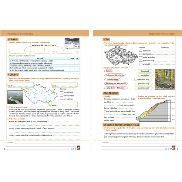 Zeměpis 8/2 - Česká republika - pracovní sešit (barevný)