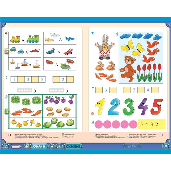 Interaktivní učebnice Matematika 1 se sovou Ádou (pětiletá)