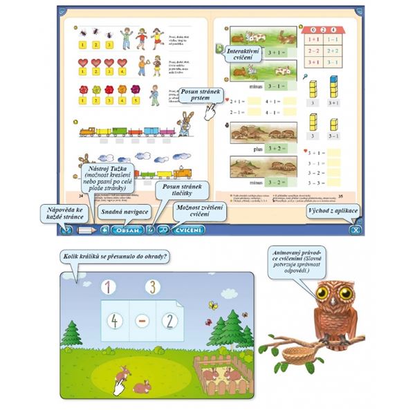 Interaktivní učebnice Matematika 1 se sovou Ádou (pětiletá)