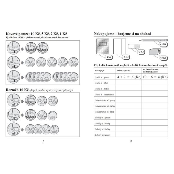 Počítáme do 20 bez přechodu přes desítku - pracovní sešit