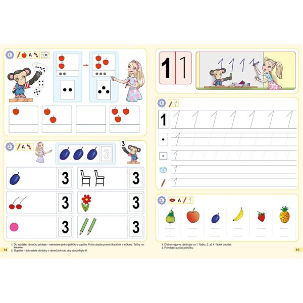 Matematika 1 - 1. díl - Počítáme s Emou a Hopem - pracovní učebnice