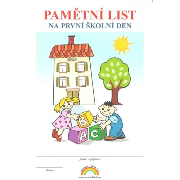 Balíček pro prvňáčky v krabici s kocourem Samem