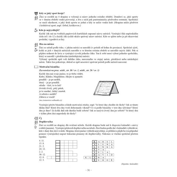 Prvouka 1 - Metodická příručka, Čtení s porozuměním