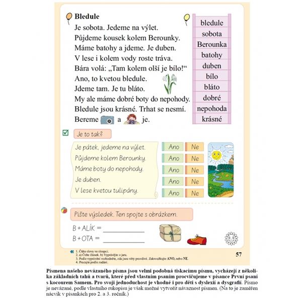 Slabikář s kocourem Samem (Čtení s porozuměním) - nevázané písmo (měkká vazba)