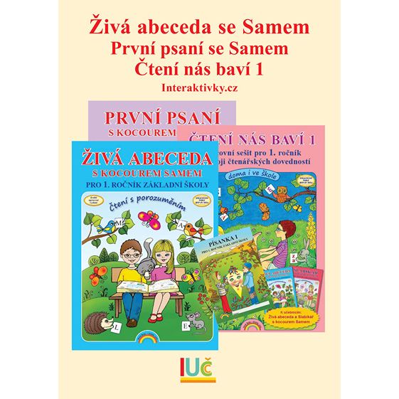 Pětiletá IUČ Živá abeceda s kocourem Samem+Moje první psaní+Čtení nás baví 1