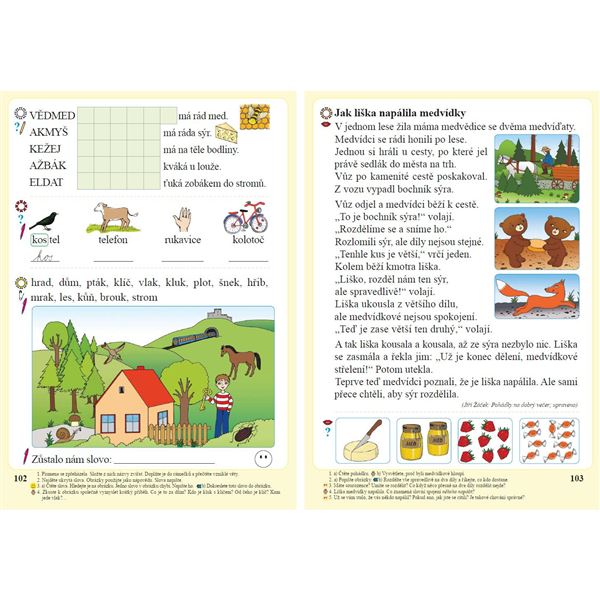 Slabikář s kocourem Samem (Čtení s porozuměním) tvrdá vazba