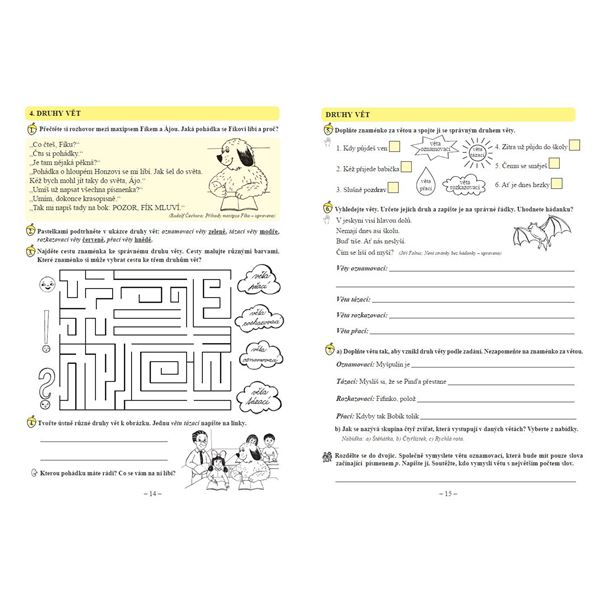 Český jazyk 2 - Pracovní sešit 1. díl, Čtení s porozuměním