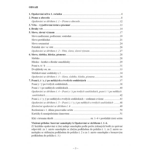 Český jazyk 2 - Pracovní sešit 1. díl, Čtení s porozuměním