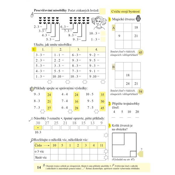 Bystré počítání 1. díl - pracovní sešit k učebnici Matematika 3