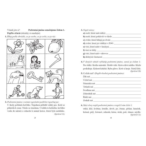 Slovní druhy - pracovní sešit