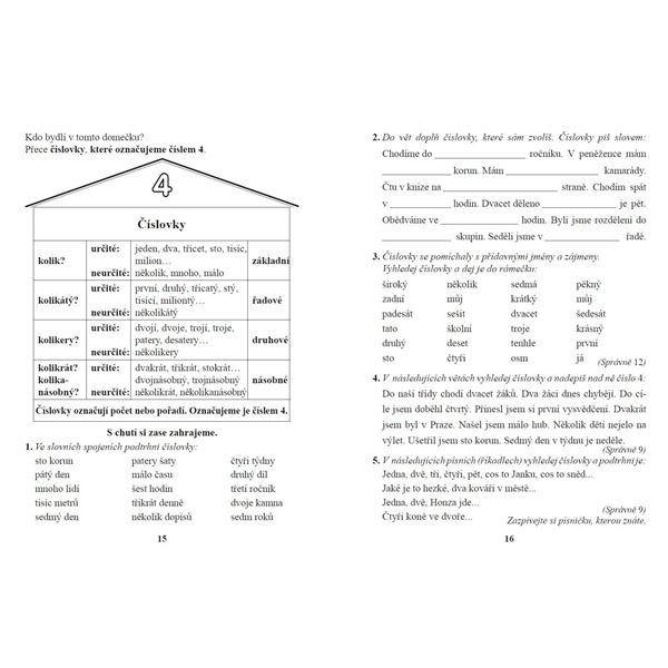 Slovní druhy - pracovní sešit