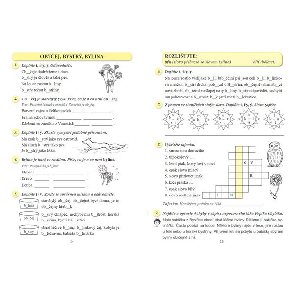 Vyjmenovaná slova nově - pracovní sešit