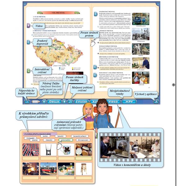 Interaktivní učebnice Vlastivěda 4 - zeměpis s Vlastou a Vlastíkem (pětiletá)