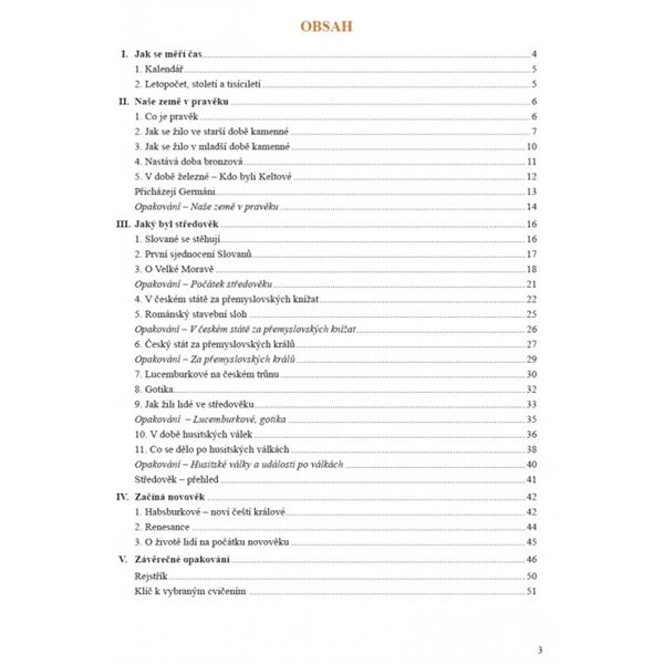 Vlastivěda 4 - České dějiny od pravěku do začátku novověku - učebnice, Čtení s porozuměním
