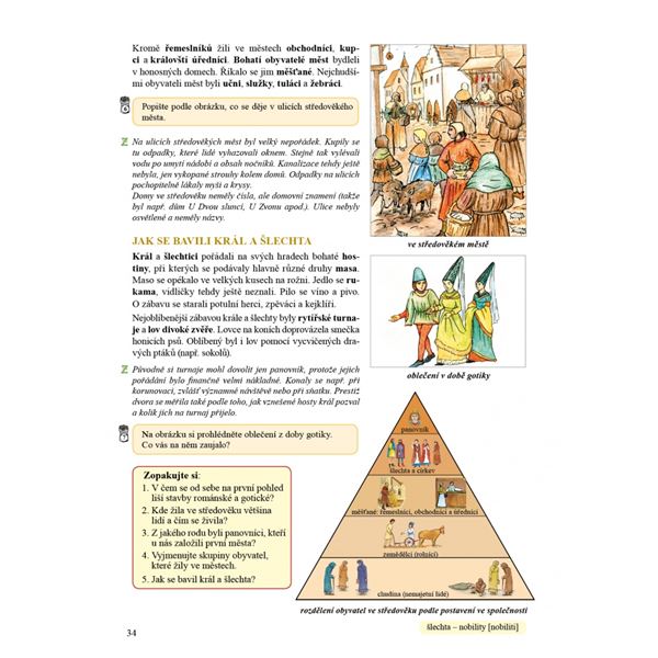 Vlastivěda 4 - České dějiny od pravěku do začátku novověku - učebnice, Čtení s porozuměním