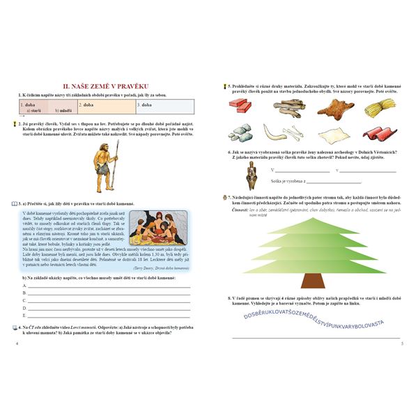Vlastivěda 4 - České dějiny od pravěku do začátku novověku - pracovní sešit, Čtení s porozuměním