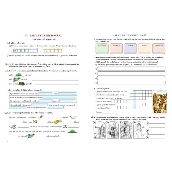 Vlastivěda 4 - České dějiny od pravěku do začátku novověku - pracovní sešit, Čtení s porozuměním