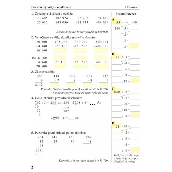 Užitečné počítání - Pracovní sešit pro 5. ročník (1.díl)