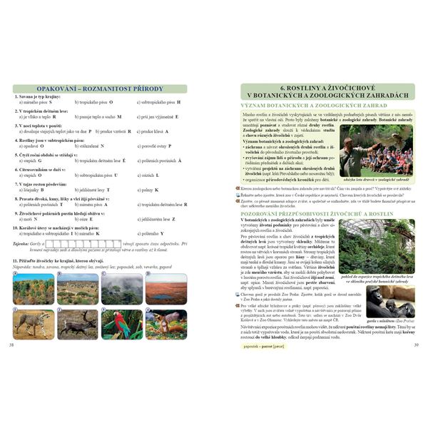 Přírodověda 5 - učebnice, Čtení s porozuměním