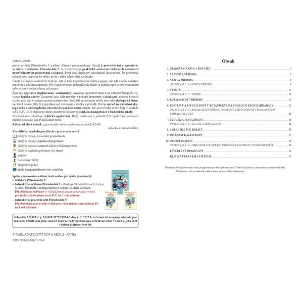 Přírodověda 5 - pracovní sešit, Čtení s porozuměním