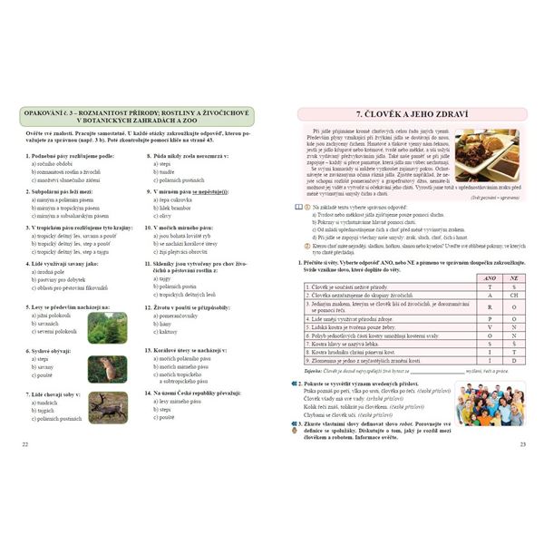 Přírodověda 5 - pracovní sešit, Čtení s porozuměním