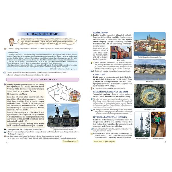 Vlastivěda 5 - ČR jako součást Evropy - učebnice, Čtení s porozuměním