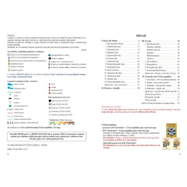Vlastivěda 5 - ČR jako součást Evropy - učebnice, Čtení s porozuměním