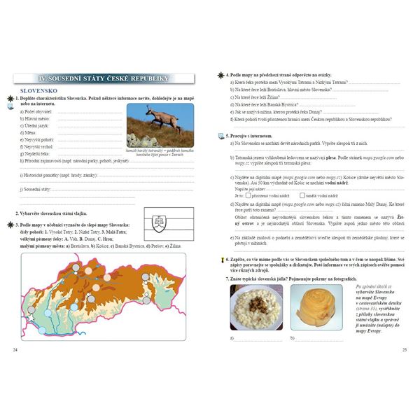 Vlastivěda 5 - ČR jako součást Evropy - pracovní sešit, Čtení s porozuměním