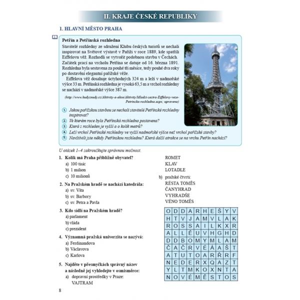 Vlastivěda 5 - ČR jako součást Evropy - pracovní sešit, Čtení s porozuměním