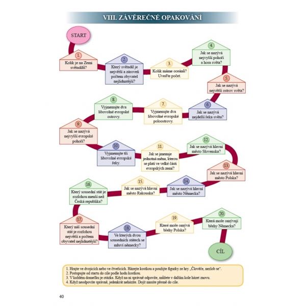 Vlastivěda 5 - ČR jako součást Evropy - pracovní sešit, Čtení s porozuměním