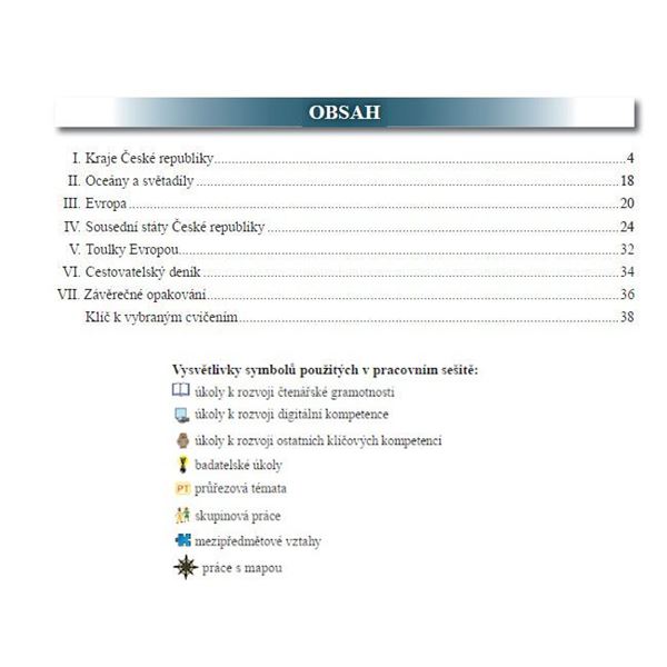 Vlastivěda 5 - ČR jako součást Evropy - pracovní sešit, Čtení s porozuměním
