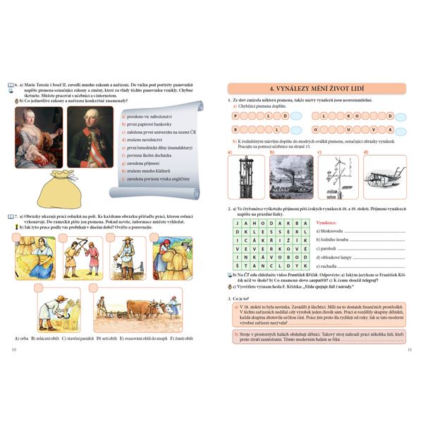 Vlastivěda 5 - Od začátku novověku po současnost - pracovní sešit, Čtení s porozuměním