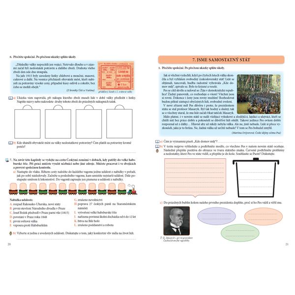 Vlastivěda 5 - Od začátku novověku po současnost - pracovní sešit, Čtení s porozuměním